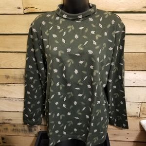 Croft & Barrow Leaf Print Shirt